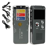 eBoTrade Digital Rechargeable Voice Recorder Dictaphone MP3 Player USB WAV + Microphone Speaker (16GB Memory)