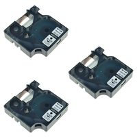 NineLeaf 3 Pack Black on Clear 12mm 1/2'' 7m Label Tape For DYMO D1 45010 Self-Adhesive D1 Polyester LabelManager 280 Label Tape Makers