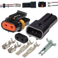 2 Pin Delphi Metri-Pack Waterproof Connector 10-12awg Terminals and Seals 46Amp (10-12 GA (1set))