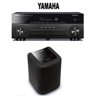 Yamaha AVENTAGE RX-A880 7.2-ch 4K Ultra HD AV Receiver with HDR, Dolby Vision Compatible with Alexa MusicCast WX-010 Wireless Speaker (Black) Bundle