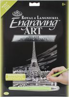 ROYAL BRUSH Silver Foil Engraving Art Kit, 8-Inch by 10-Inch, Eiffel Tower