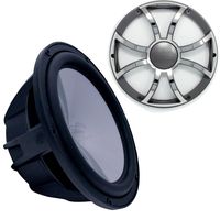 wet sounds Revo 12" Subwoofer & Grill - Black Subwoofer & Gunmetal Stainless Steel Grill - 4 Ohm