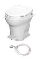 Aqua-Magic V RV Toilet Pedal Flush with Hand Sprayer / High Profile / White - Thetford 31679