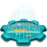 MeiGuiSha 75" Gear Outdoor Water Sprinkler Pad for Kids, Splash Pad, and Wading Pool