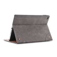 TechCode Galaxy Tab A 10.1 Book Case Folio Case Cover Stand Magnetic PU Leather Smart Auto Sleep/Wake Feature Case Cover Samsung Galaxy Tab A 10.1 (Tab A 10.1, Grey)