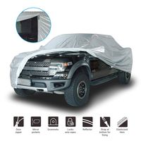 Shieldo Deluxe Truck Cover with Door Zipper Windproof Straps and Buckles 100% Waterproof All Season Weather-Proof Fit Full Size Truck Length Up to 233 Inches