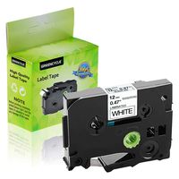 GREENCYCLE 1 PK Compatible for Brother TZ231 TZe231 TZ-231 Label Tape 12mm Black on White for P-Touch Printers - 12mm Wide 8m Length 1/2