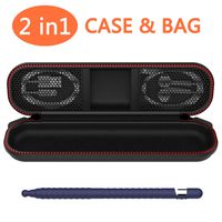 silicone maid LLC Compatible Apple Pencil Case, Carrying Bag, (All in One) Holder Nib Cap Anti-Lost Integrated Silicone Cover Pen Accessories Compatible iPad Pro 9.7/10.5/12.9 inch (Dark Blue)