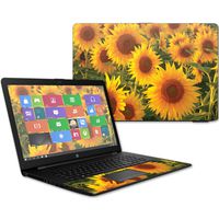 MightySkins Skin Compatible with HP 17t Laptop 17.3" (2017) - Sun Flowers | Protective, Durable, and Unique Vinyl Decal wrap Cover | Easy to Apply, Remove, and Change Styles | Made in The USA