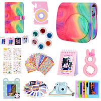 Bsuuy Instax Mini 9 Camera Accessories for FujiFilm Instax Mini 9 8 8+ Camera with Mini 9 Case/Album/Selfie Lens/Filters/Wall Hang Frames/Camera Sticker/Shoulder Strap （12 in 1 Oil Paint）