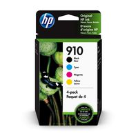 HP 910 | 4 Ink Cartridges | Black, Cyan, Magenta, Yellow | 3YL61AN, 3YL58AN, 3YL59AN, 3YL60AN