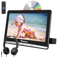 NAVISKAUTO 12" Car DVD Player with Inhalation Drive and Free Headphone Support Sync Screen, AV Out & in, USB TF Card, Resume, Region Free