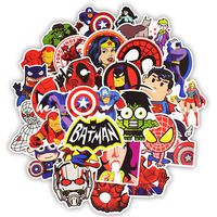 Marvel Kids Waterproof Sticker Vinyl - Super Hero Sticker Cool Teen Love Kettle Laptop Phone Case Skateboard Guitar Suitcase Motorcycle Bike Doodle iPad (50PCS)