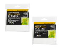 Lineco Self-Adhesive Polypropylene Mounting Corners - 1.25" Clear (256/Pkg.) Full View, Pack of 2