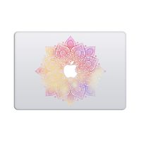 Laptop Stickers MacBook Decal - Removable Vinyl w/Glowing Apple Logo Diecut - Mandala Decal Milky Way Colorful Skin for MacBook Air Pro 13 15 inch Mac Retina - Best Decorative Sticker by Artsybb