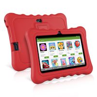 Ainol Q88 Kids Tablet PC,7 Inch Android 7.1 Display 1G RAM 8 GB ROM Tablet Dual 0.3MP Camera Kid-Proof Silicone Case Kickstand Available with iWawa for Kids Education Entertainment- Red