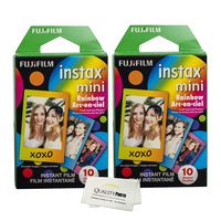Fujifilm Instax Mini 8 & Mini 9 Instant Film 2-Pack (20 Sheets) Value Set for Fujifilm Instax Mini 8 & Mini 9 Cameras - Rainbow