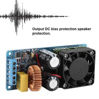 Wendry Amplifier Board Module,IRS2092S 500W Mono Channel Digital Amplifier Board Class D HiFi Power Amplifier Board Speaker Protection