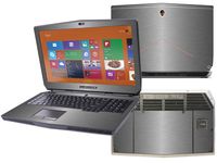 Decalrus - Protective Decal for 2015 Alienware 17 R3 (17.3" Screen) Laptop Titanium Texture Brushed Aluminum Skin Carbon Fiber Skins case Cover wrap BA2015alienwareR3_17Titanium