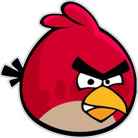 Angry Birds red 5" x5" - Car, Laptop Decal, Window, Car Bodies,Motorcycles Helmets Boats, Mailboxes, Laptops, Skateboard, Guitars, Trailers