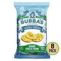 Bubba's Fine Foods AIP, Paleo Banana Chips | Grand Garlic Parm 1.3oz (Pack of 8) | Single-Serve Bags