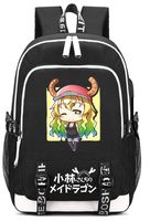 YOYOSHome Anime Miss Kobayashi's Dragon Maid Cosplay Tohru Laptop Bag Backpack School Bag with USB Charging Port
