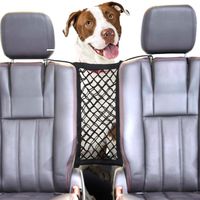 SunGrow Stretchable Pet Barrier and Organizer, 9.5x18 Inches, Storage Net and Seat Restrain for Dogs and Cats, No Assembly Required, Works in Sedans, SUVs, Vans and Pickup Trucks
