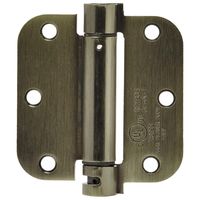 AmazonBasics Self-Closing Door Hinge, 3.5 Inch x 3.5 Inch, 1 Piece, Antique Brass