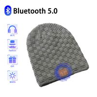 NGC-C Bluetooth Beanie Hat,Gifts for Women,Men,Winter Hat,Fashion & Comfort,Outdoor,New Year's Day,Birthday Gifts,Wireless Bluetooth5.0 Headphones(Gray)