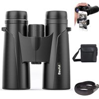 Baufut 12x42 Binoculars for Adults,HD Bird Watching Binoculars with Low Light Night Vision- BAK4 Prism FMC Lens with Strap Carrying Bag Phone Adapter