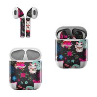 Skin Decals for Apple AirPods - Geisha Kitty - Sticker Wrap Fits 1st and 2nd Generation