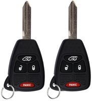 KeylessOption Keyless Entry Remote Control Uncut Car Key Fob Replacement for OHT692427AA KOBDT04A (Pack of 2)