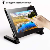 UPERFECT Touch Screen 5 Inch Portable Monitor 800×480 LED 16:9 Display Contrast 700:1 Built-in Dual Speakers 60HZ Compatible with HDMI USB Raspberry Pi Xbox 360 PS4 PC Mac iOS Windows 7 8 10