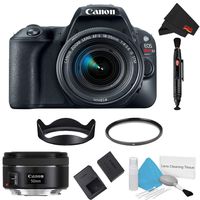 Canon EOS Rebel SL2 DSLR Camera with 18-55mm Lens (Black) Basic Kit + 50mm Lens (International Model)