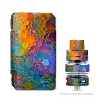 IT'S A SKIN Decal Vinyl Wrap for VooPoo Drag 2 V2 & UForce T2 Tank Vape Sticker Sleeve Cover/Color Bubbles Splash Drip