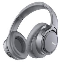 Mpow H7 Bluetooth Headphones Over Ear, 18 Hrs Comfortable Wireless Headphones w/Bag, Rechargeable HiFi Stereo Headset, CVC6.0 Headphones with Microphone for Cellphone Tablet (Light Gray)