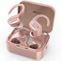 BRDOOGU Bluetooth 5.0 Wireless Earbuds,Truly Wireless Sport Headphones IPX5 Waterproof Wireless Earphones 50H Cycle Play Time,with Charging Case 1000mAh Built-in Microphone-Rose Gold