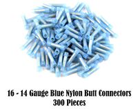 Install Bay BLUE BUTT CONNECTORS 300 COUNT NYLON 12 VOLT CAR STEREO ELECTRONICS 