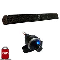 Wet Sounds Stealth 10 Surge Amplified Powersport Soundbar with WW-BTVC Bluetooth Volume Controller Receiver