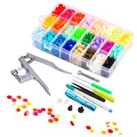 Lynda Snaps and Snap Pliers Set, 360 Sets T5 Plastic Buttons for Sewing and Crafting
