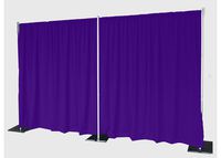 AK-Trading 8ft x 5ft Polyester Fabric Backdrop Background Drapes for Pipe and Drape - Medium Purple