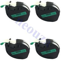 NEOUZA 4PK Compatible Dymo LetraTag Plastic Labels Tape 12mm x 4m (91204 91334 S0721640 Black on Green)