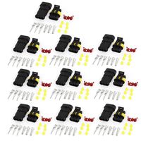 uxcell 10 Set 3 Pin Waterproof Connector 3 Way Car Scooter ATV UTV RV