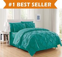 Luxury Best, Softest, Coziest 6-Piece Bed-in-a-Bag Comforter Set on Amazon! Elegant Comfort - Silky Soft Complete Set Includes Bed Sheet Set with Double Sided Storage Pockets, Twin/Twin XL, Turquoise