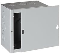 BUD Industries JB-3955-KO Steel NEMA 1 Sheet Metal Junction Box with Knockout and Lift-Off Screw Cover, 6" Width x 6" Height x 4" Depth, Gray Finish