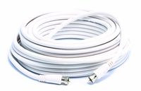 Camco Heavy Duty 18 AWG 75 OHM Digital Coaxial Cable with Male Connector Ends - 50 ft White (64761)