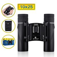 BNISE 10x25 Mini Compact Binoculars for Adults and Kids, Small Portable Binoculars with Weak Light Night Vision, Pocket Folding Binoculars for Bird Watching, Travel, Concerts, Hunting etc.