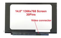 FULLCOM New 14" Screen for N140BGA-EB4 Replacement 1366X768 30 pins Narrow Edge Bottom Right Connector