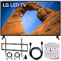 LG 49LK5700PUA 49"-Class HDR Smart LED Full HD 1080p TV (2018) + Flat Wall Mount Kit Ultimate Bundle for 45-90 inch TVs + 6ft HDMI Cable + SurgePro 6-Outlet Surge Adapter w/Night Light