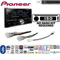 Pioneer FH-S701BS Double Din Radio Install Kit with CD Player Bluetooth Fits Non Amplified 1987-2009 Toyota 4Runner, 1987-2015 Camry, 1995-2015 Tacoma + Sound of Tri-State Lanyard